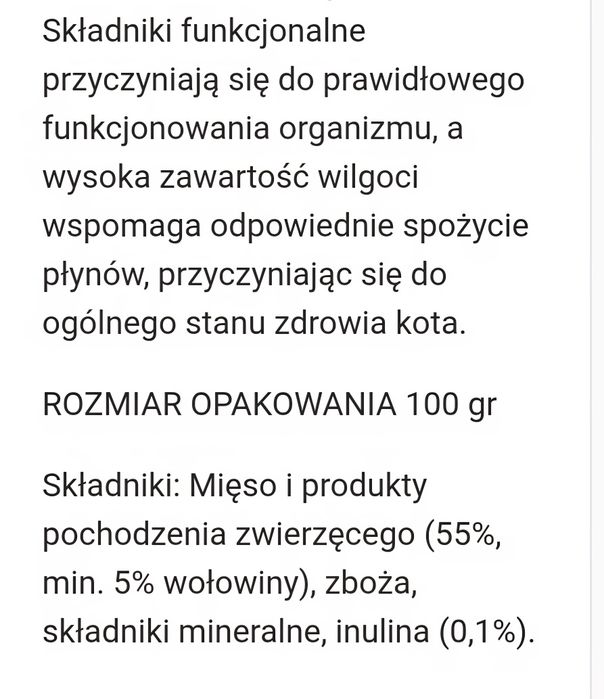100szt Saszetki dla Kota