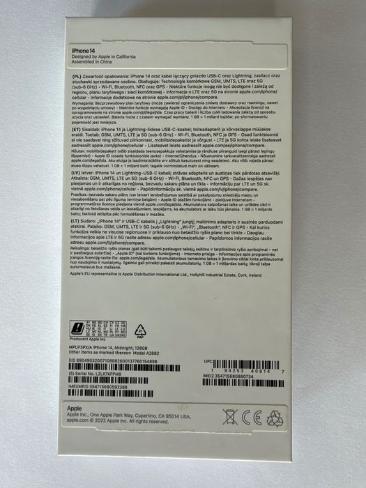iPhone 14 128 GB jak nowy, bateria 100%