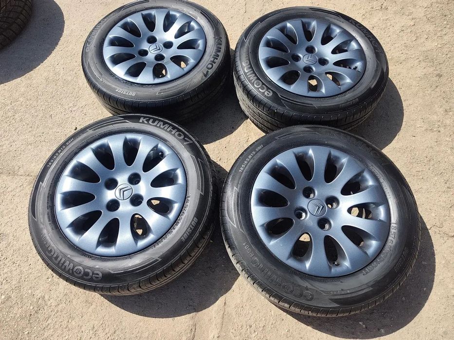 4x108 Felgi Aluminiowe Alufelgi Oryginalne 15 Koła Letnie lato CITROEN BERLINGO C3 III 3 C3 Picasso Pluriel C5 C6 Elysee Xsara Picasso Xantia PEUGEOT 016 207 208 301 306 406 PARTNER 6,5mm Legnica ALU-RAD 185/65