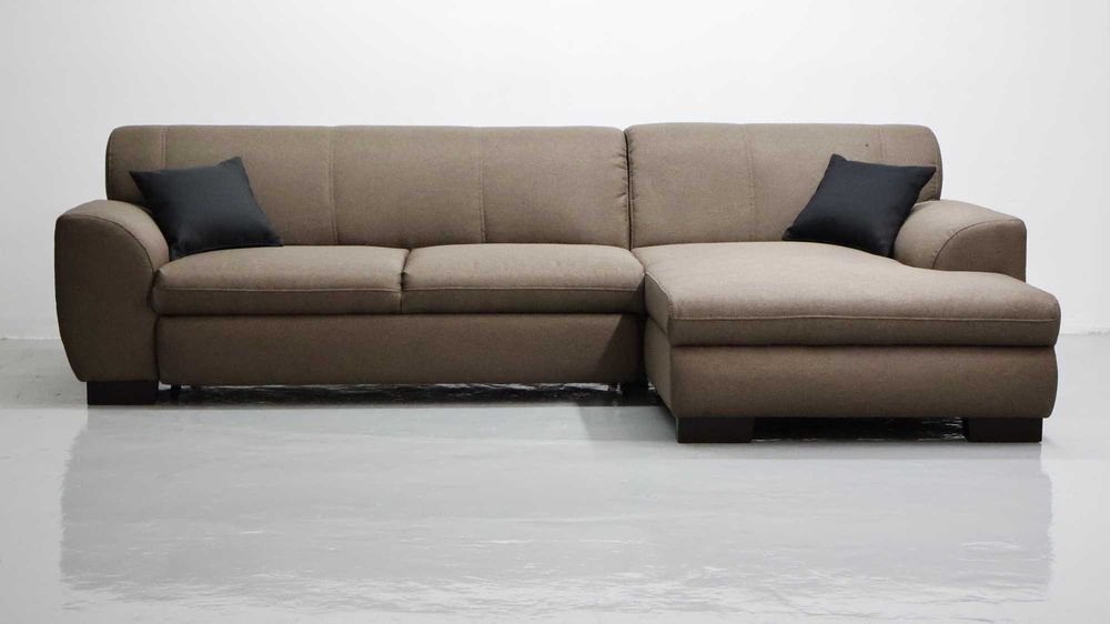 TLX Narożnik z funkcją spania brązowy kolor rozkładana rogówka sofa