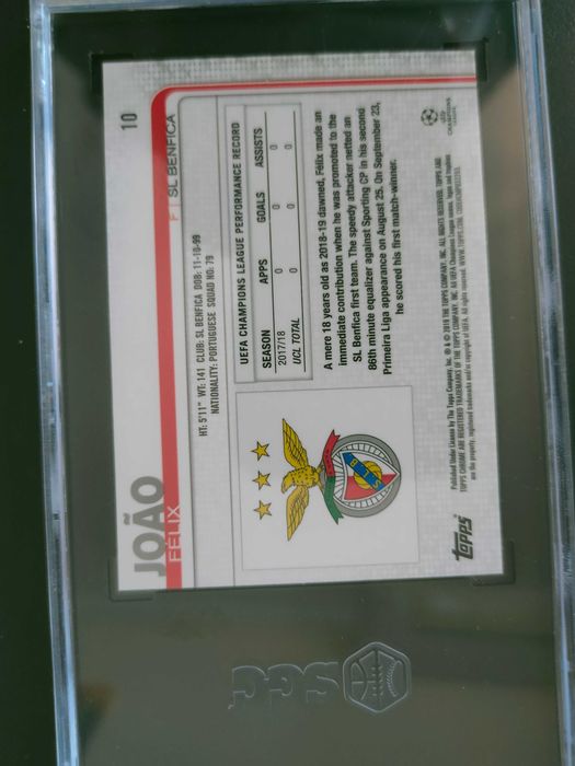 João Félix - Topps Chrome - 2018/19 - SGC 9.5 - SL Benfica