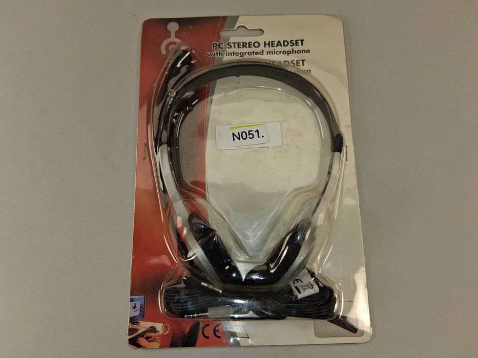 N051 Słuchawki Z Mikrofonem PC Stereo Headset 1,8m Compuparts