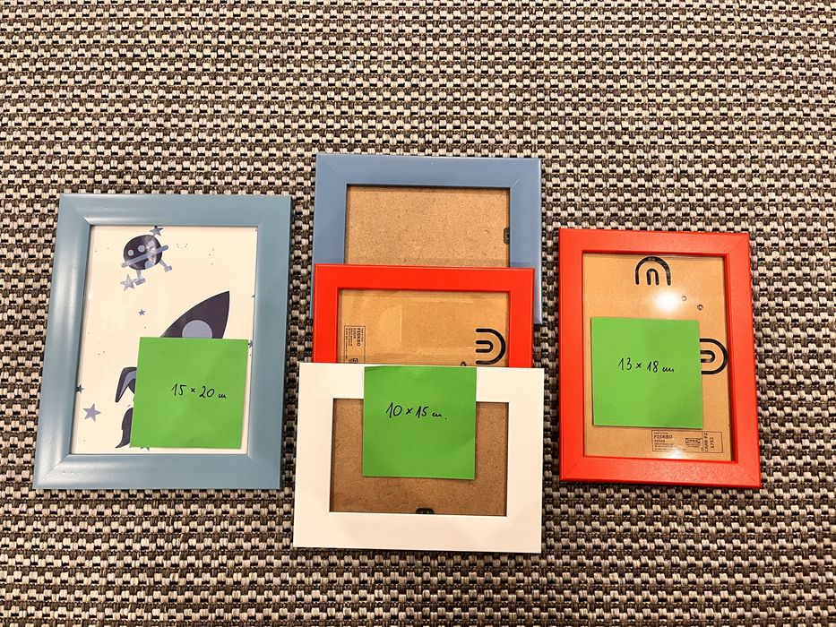 Zestaw 5 kolorowych ramek