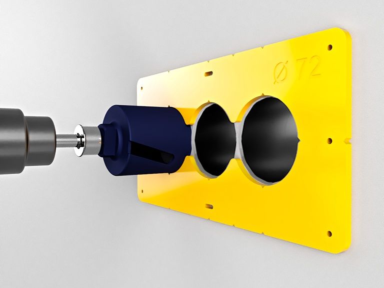 Шаблон для бурения подрозетников