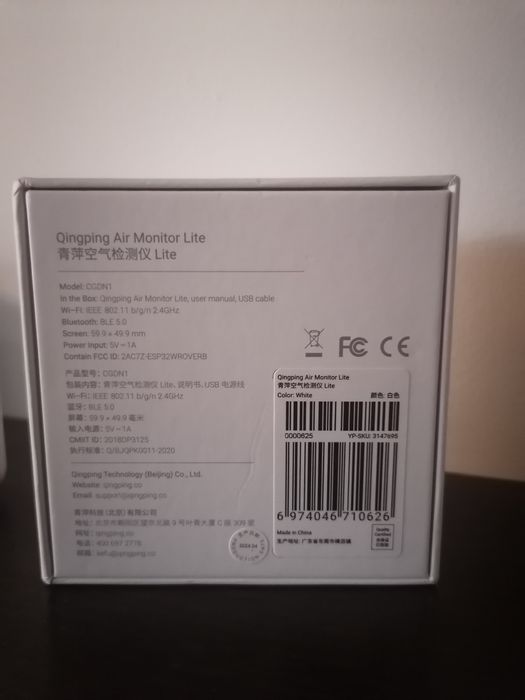 Qingping czujnik zanieczyszczenia powietrza / CO2