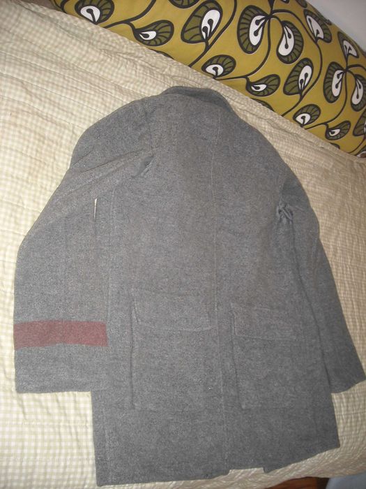 Sobretudo casaco cinzento estilo militar