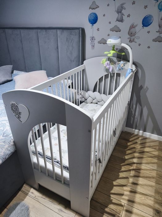 Łóżeczko dziecie drewniane Nel Serce