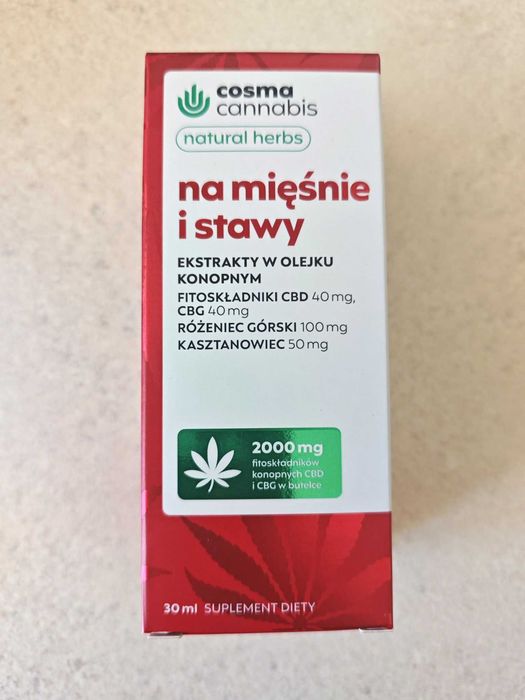 Olejek CBD natural herbs na mięśnie i stawy 30ml VEGE BIO
