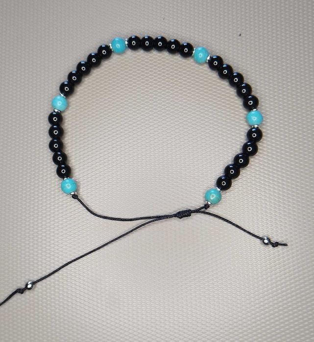 Bransoletki wiązane regulowane kamienie naturalne koraliki