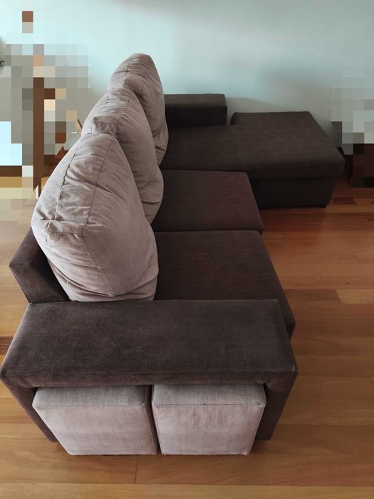 Sofá 3 lugares c/ chaise longue