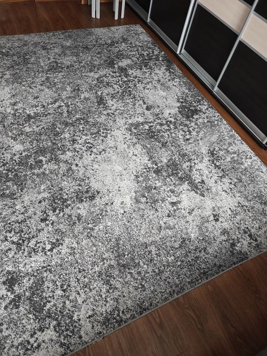 Килим ковер сірий абстракція 2.5м*3.0 м витебск чорно-білий