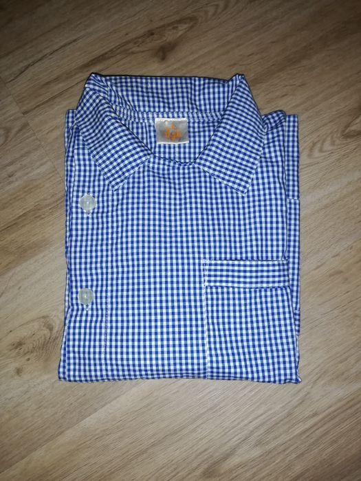 Bibe de criança xadrez azul tamanho 5