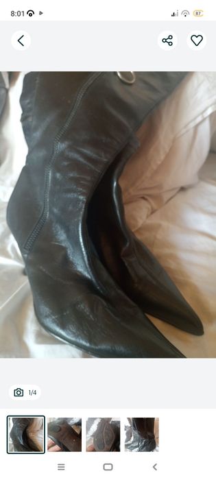 Bota stiletto cano alto 38