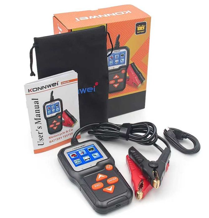 Тестер для АКБ и генератора Konnwei KW650. Новая версия.