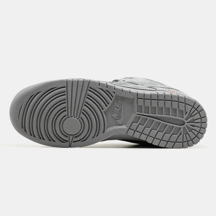 HIGH QUALITY! Nike Dunk Grey Supreme 37 - 45 найк данк сірі супрім