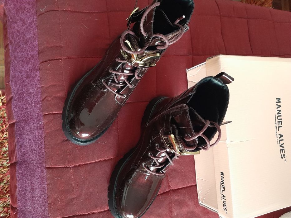 Botas militar bordeaux Manuel Alves
