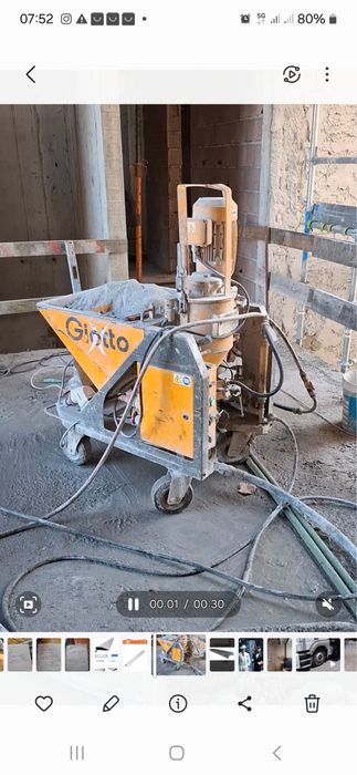 Maquina de projetar reboco