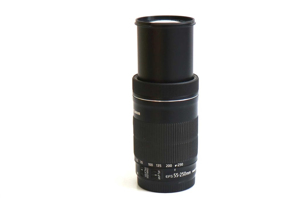 Lente Canon EF-S 55-250mm STM (SEM FOCO)