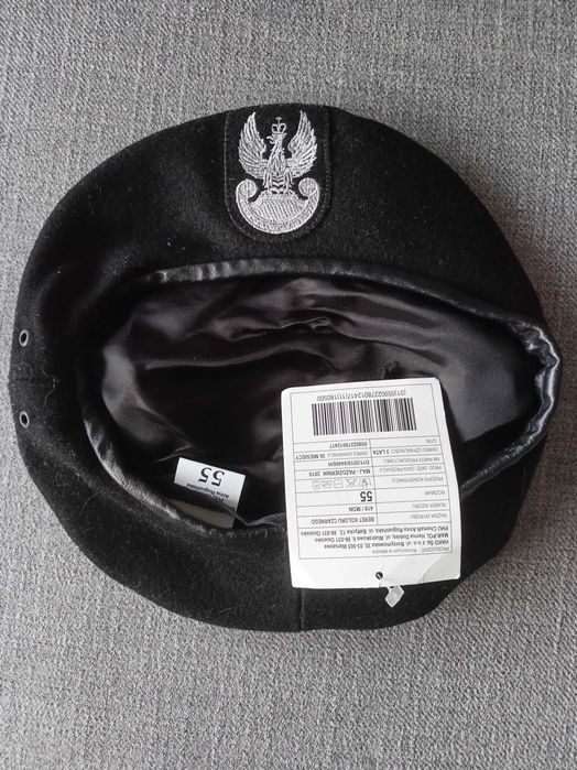 Beret czarny wojsk pancernych wzór 418/mon rozmiar 55