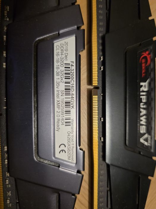 Pamięć RAM DDR4 2x32G G.Skill Ripjaws F4-3200C16D-64GVKV F4-3200C16D-6