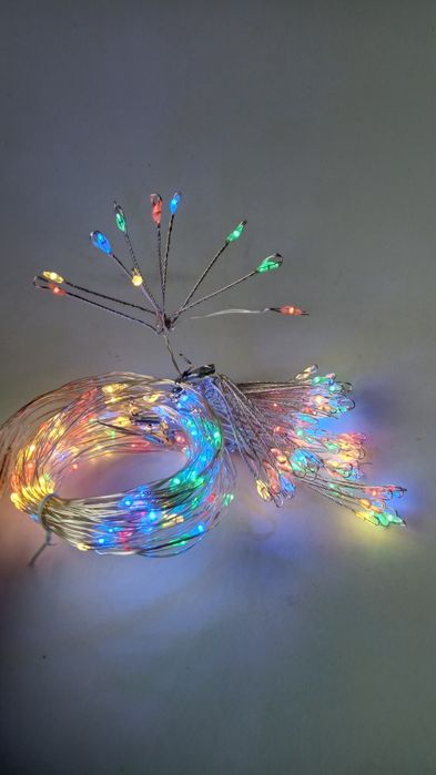 Lampki LED kolorowe 200 sztuk kurtyna