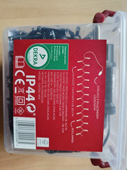 Oświetlenie świąteczne LED 600 lampek