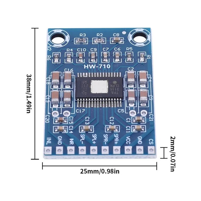 Усилитель мощности  TPA 3116D2. 2*50W. Стерео усилитель.Питание 12-24V