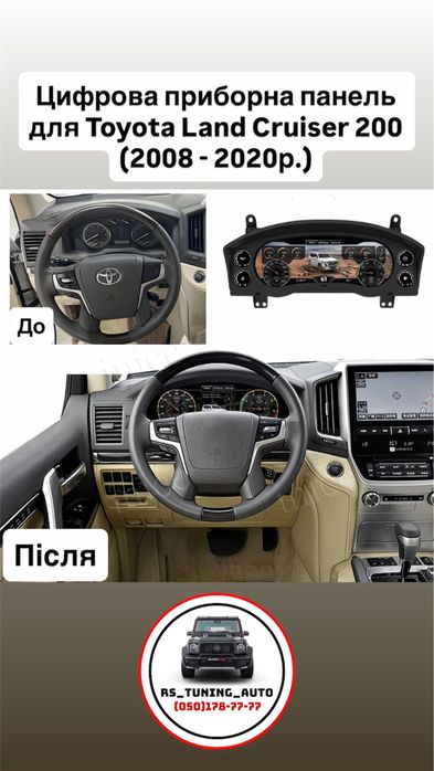 Цифрова приборна панель Toyota LC 200, Prado 120, 150, Lexus GX470