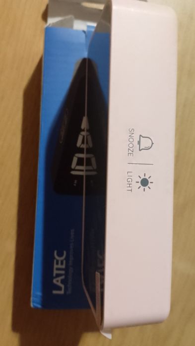 Zegar Budzik Termometr nowy pudrowy róż