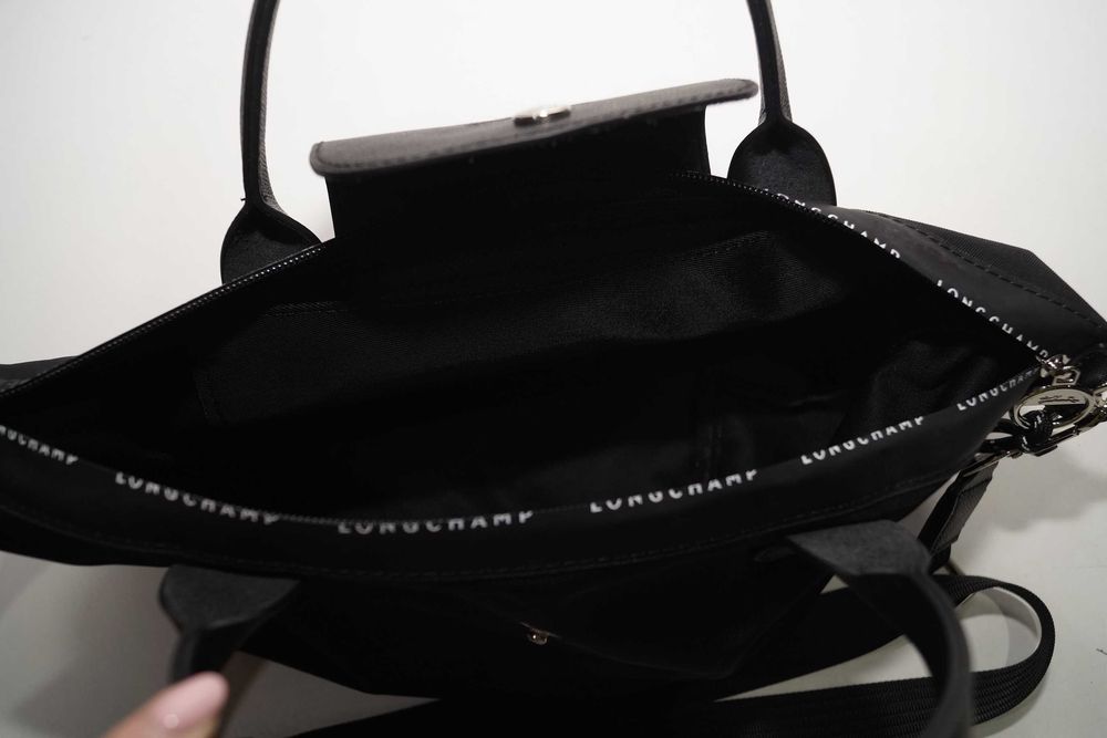 1726 LONGCHAMP La Pliage czarna Damska torebka nylonowa M
