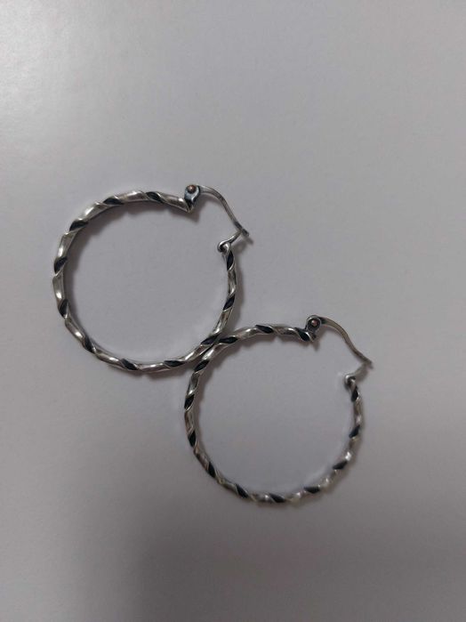 Серьги серебро-мельхиор