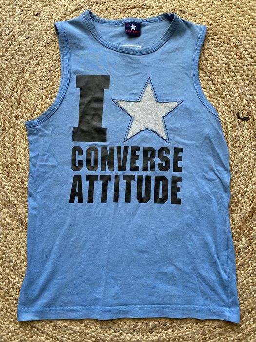 Camisola sem mangas azul da Converse