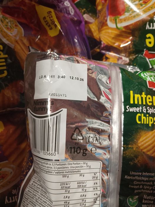 Krótka data!20x chipsy słodko-pikantne