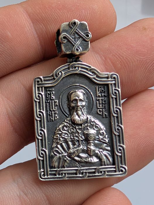 Срібний кулон ладанка серебряная Іоанн Кронштадтський срібло серебро