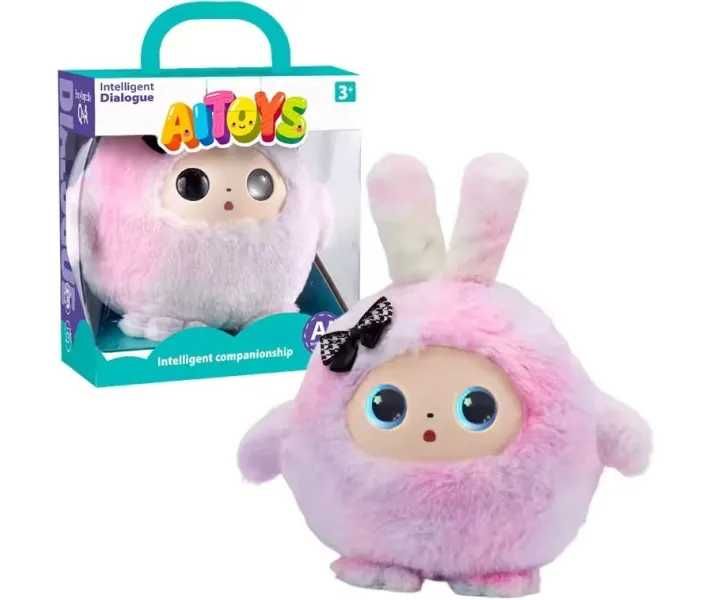 Інтерактивна м’яка іграшка зі штучним інтелектом Smart baby AI TOYS Зайченя (Pink)
