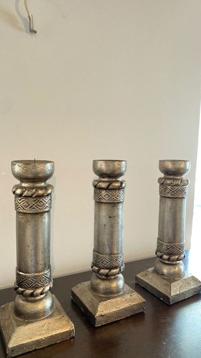 Komplet 3 świeczników