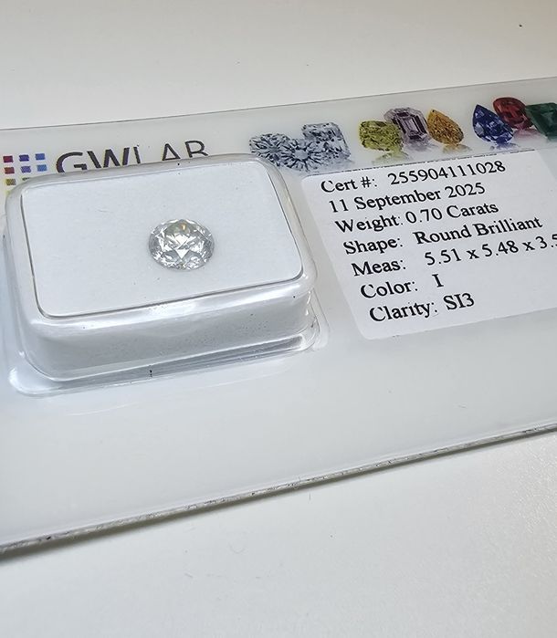 Diamante Natural 0,70ct selado com certificado