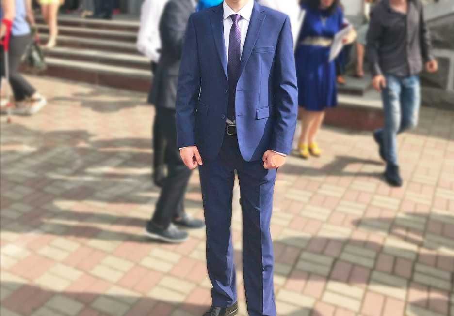 Класичний чоловічий костюм Voronin / піджак + штани / вовна 60% / розмір 92-80