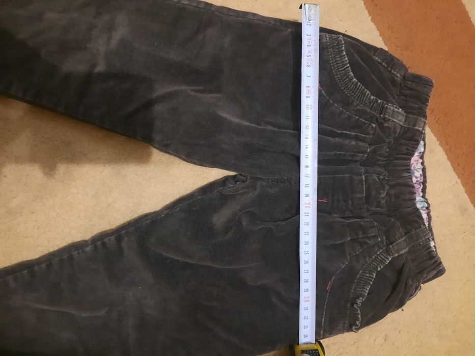 Штани вільвети на флісі на дівчинку розмір 128