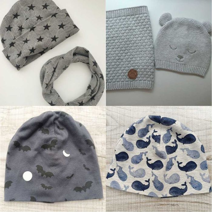 Шапочки та набори зі снудом H&M р.6-12-24