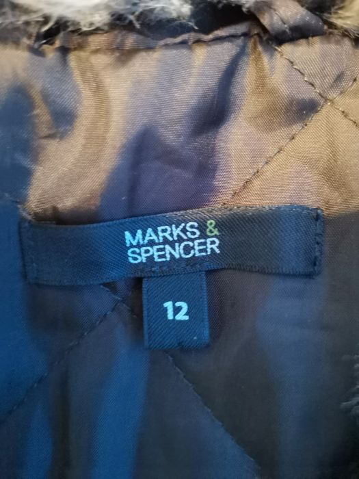 Marks&Spencer kurtka damska rozmiar 40, brąz, odpinane futerko, wiosna
