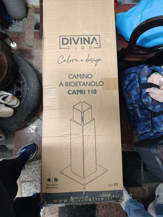 Lareira a Bioetanol Divina Fire Capri 110 - Preta