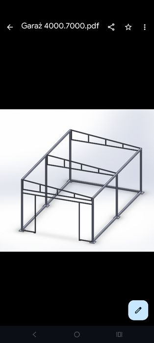 Konstrukcja garażu 4 x 7