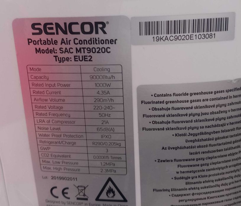 Klimatyzator przenośny SENCOR SAC MT9020C