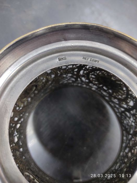 Антикварный подстаканник времён СССР 1955 г серебро или посеребрённый