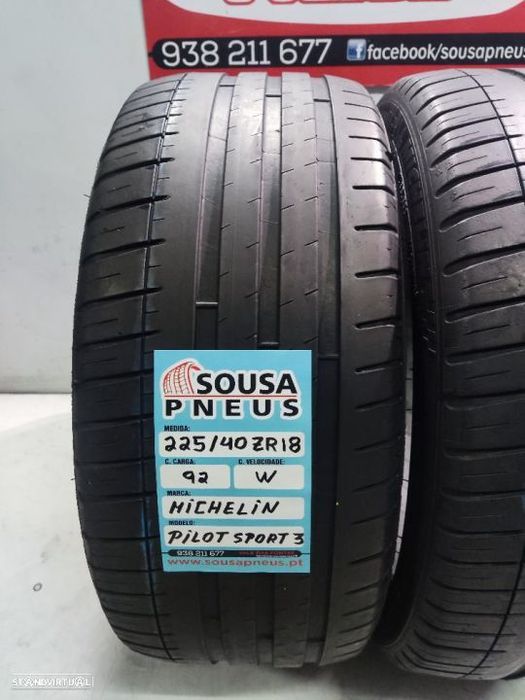 2 pneus semi novos 225-40r18 michelin - oferta dos portes