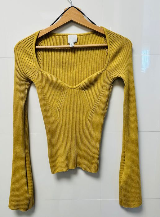 Bluzka musztarda H&M S