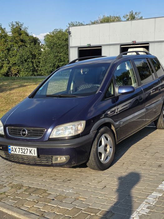 Opel zafira a 1999, 1.8 синий опель зафира 7 мест минивен семейный автомобиль  родной пробег