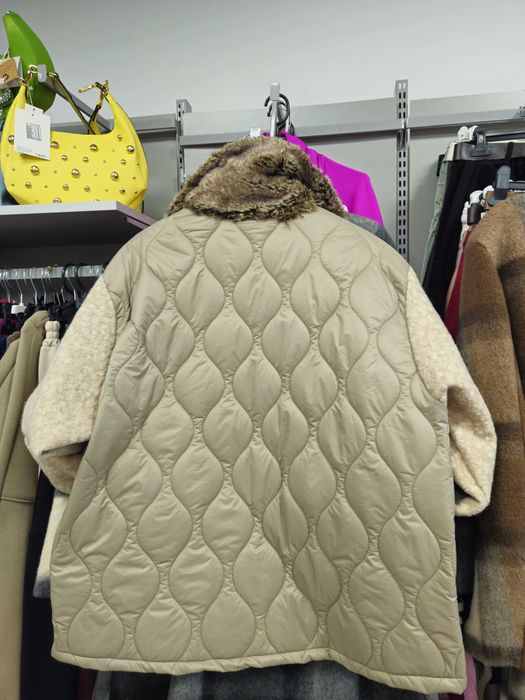 Kurtka Acqua Limone beżowa pikowana r. Uni Plus Size Italy !!!