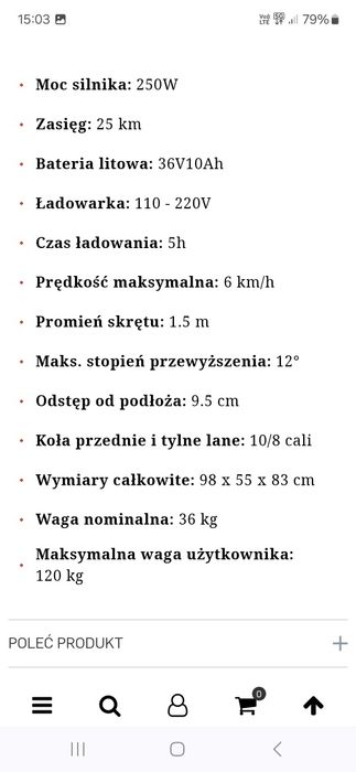 Wózek z napędem elektrycznym